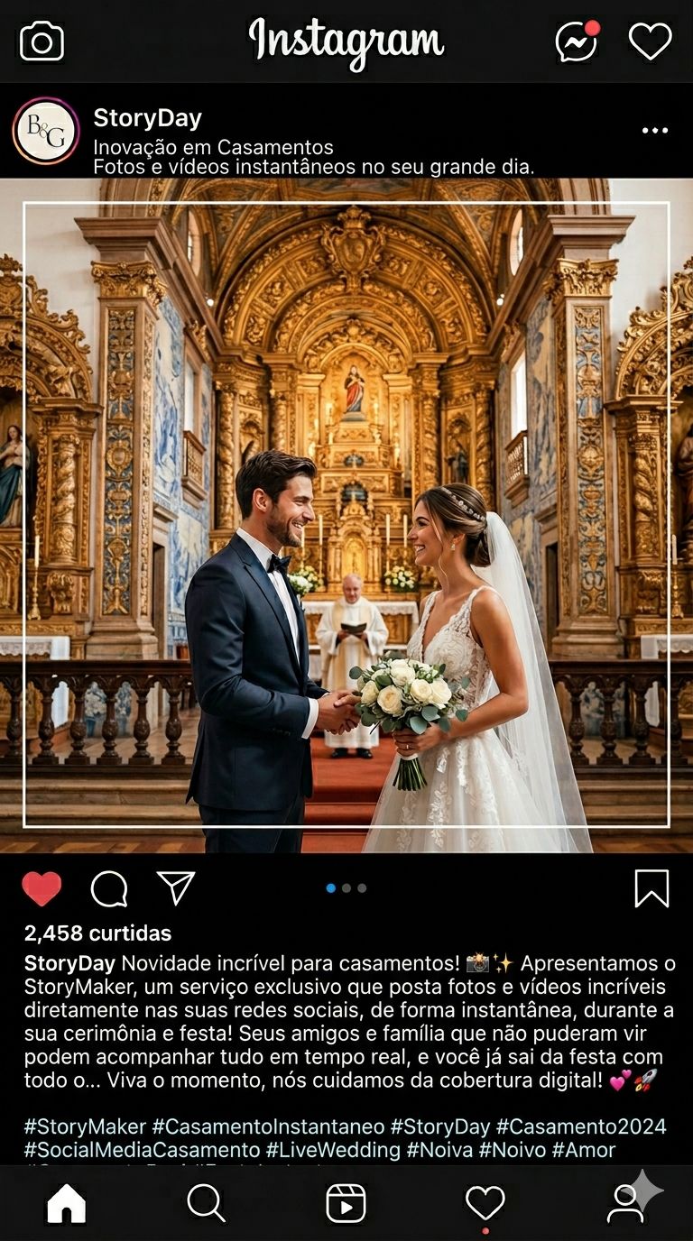 Fotografia de evento em formato de story